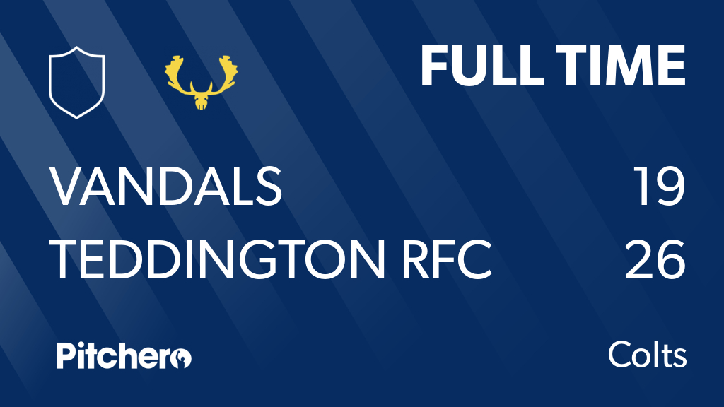 teddingtonrfc's tweet photo. FULL TIME: Vandals 19 - 26 Teddington RFC
#VANTED #Pitchero
https://t.co/sH68Hp0KBo https://t.co/mWwrdHVd6D