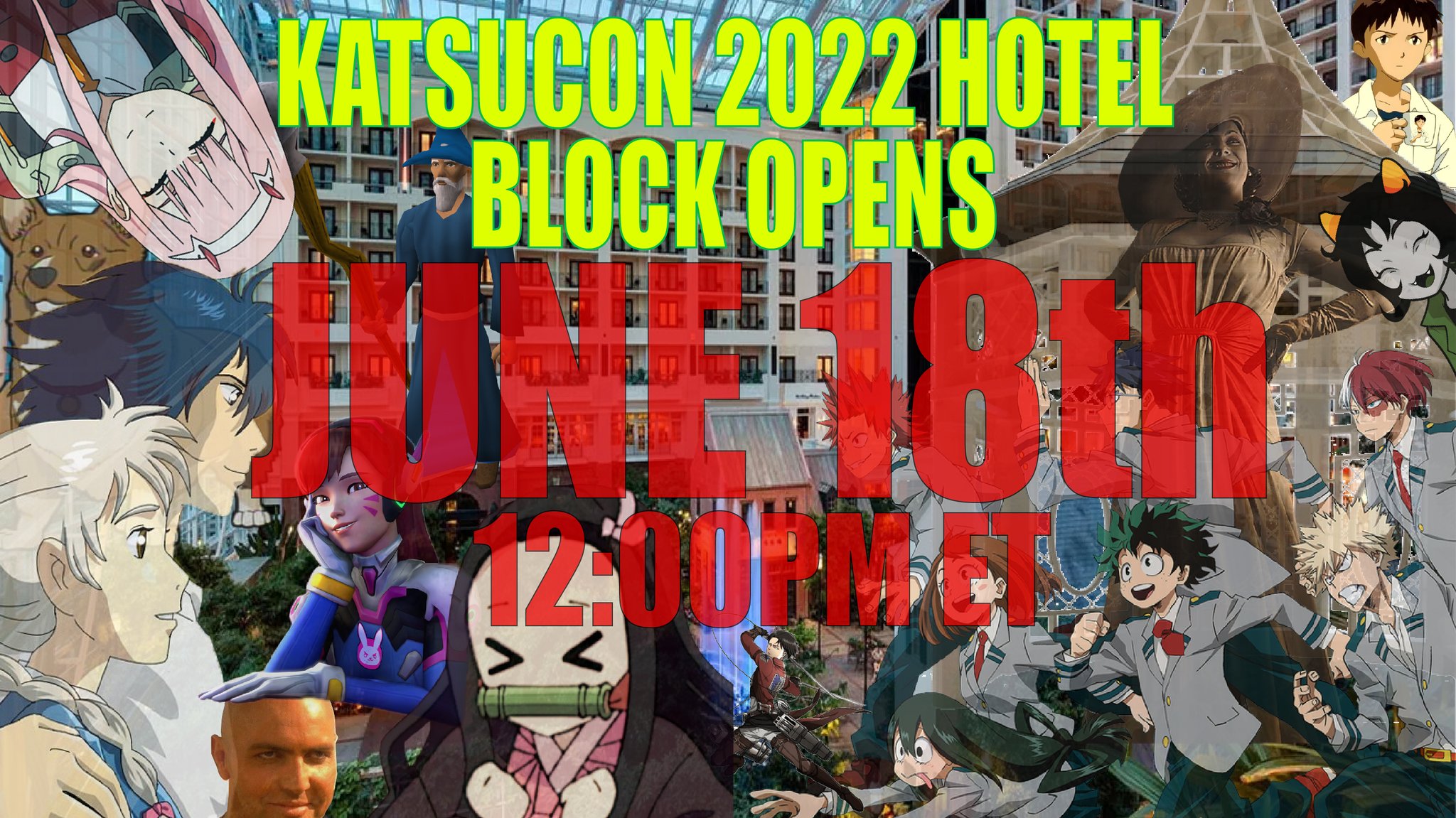 Katsucon on Twitter "*HOTEL BOOKING ANNOUNCEMENT* Assemble your squad