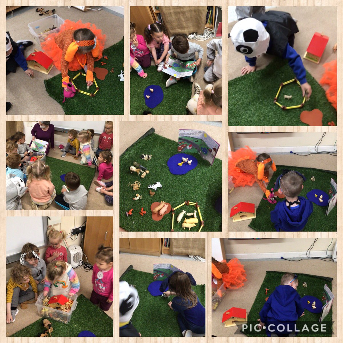 Carolin63261632's tweet photo. We helped Puppy number 6 on the farm, using the book to make sure we got the right number of animals, played with 8 ducks in the water like puppy number 8 and made collars with 9 diamonds just like puppy number 9 won in the puppy show. @cwmffrwdoer @SnookMrs @KT_Matthews https://t.co/YVpuWWQakn