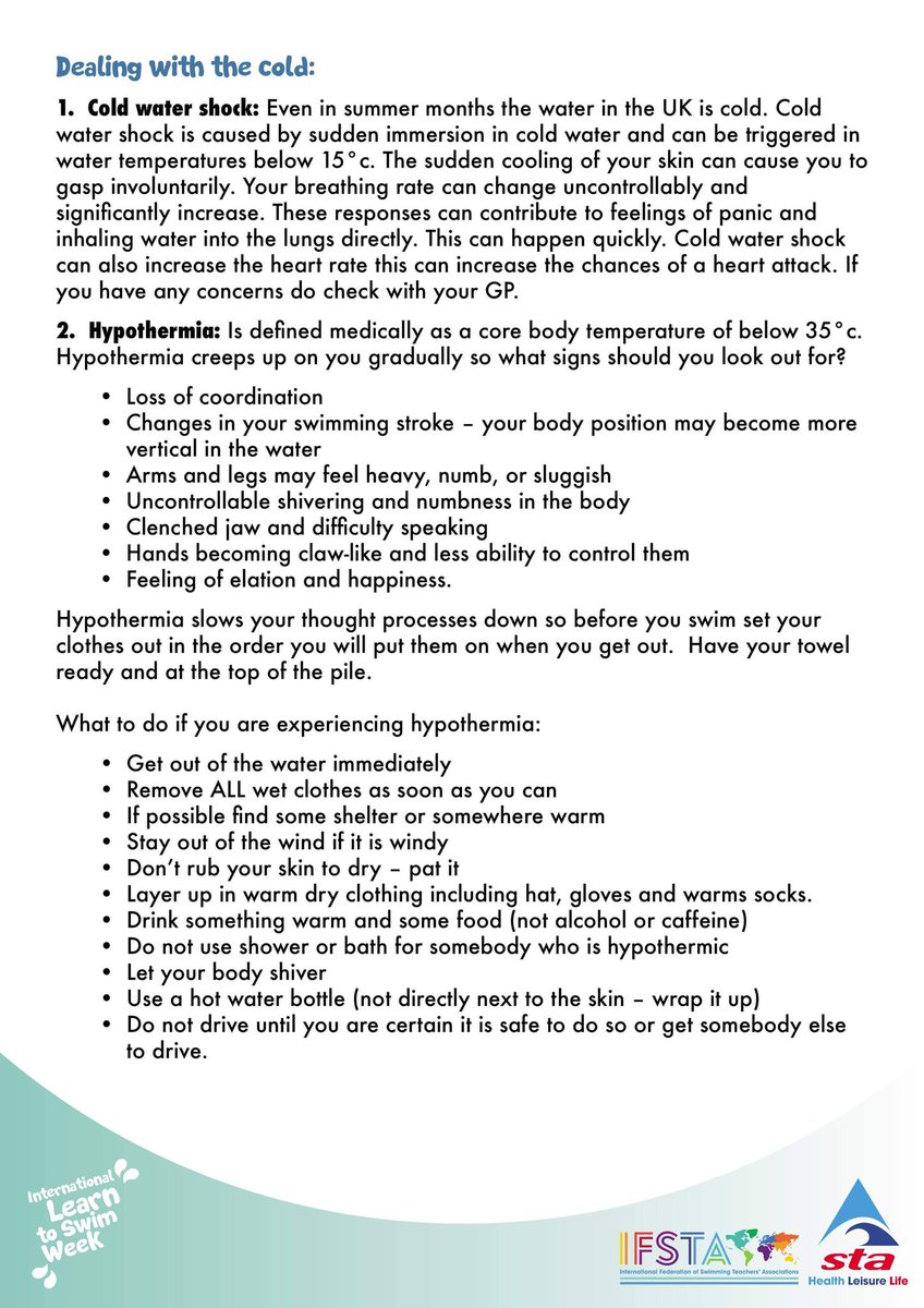 BeyondtheWater2's tweet photo. Proud to support the @STA_HQ for international learn to swim week and today is all about open  water! Being based in Scotland we don't really see the highs of water temperature even in summer - here's some tips for cold water swimming 😀����‍♀️
#LoveWaterSafely #learntoswim https://t.co/LvBk9GN06Z