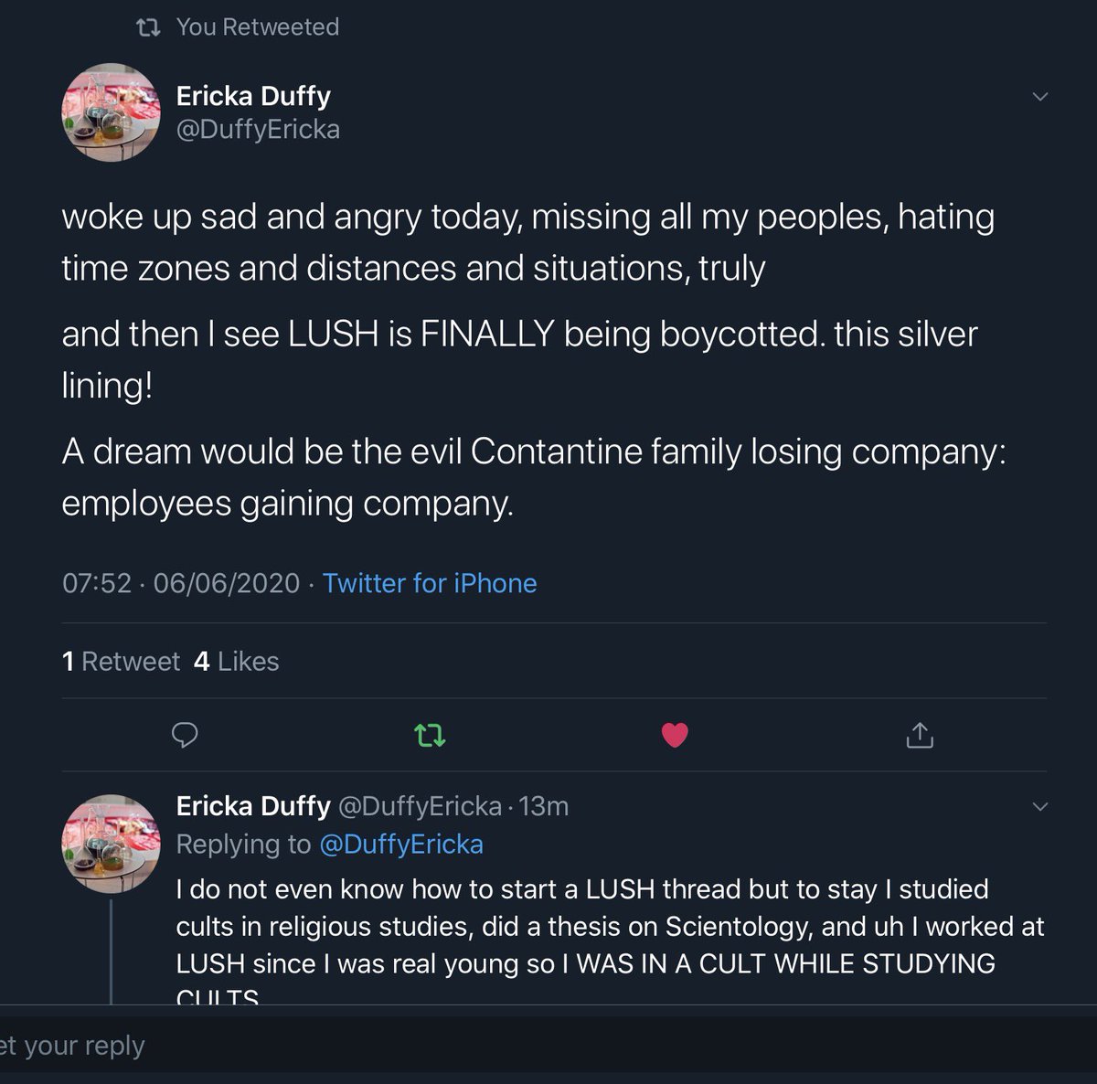 Dr_Rave's tweet photo. @thecoconutrose Lush also have history of concealing gender pay imbalances, fostering a cult like atmosphere among staff particularly related to its executive (literal) family, abusing its product developers &amp; also supporting police in the BLM protests last summer https://t.co/Wy4tL8fCqx
