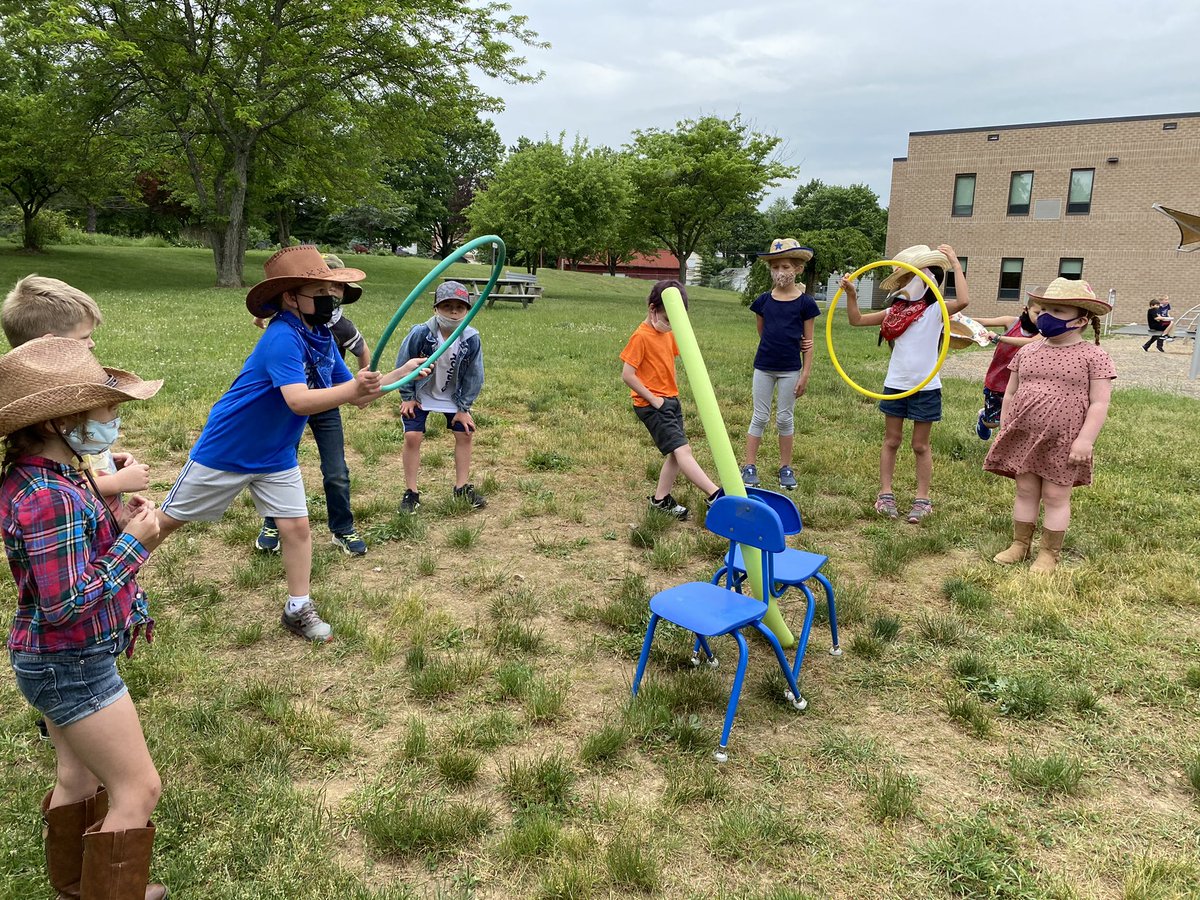 mrscolganDES's tweet image. Western Day complete with barrel races and a lassoing contest. #reConnectNYCSD