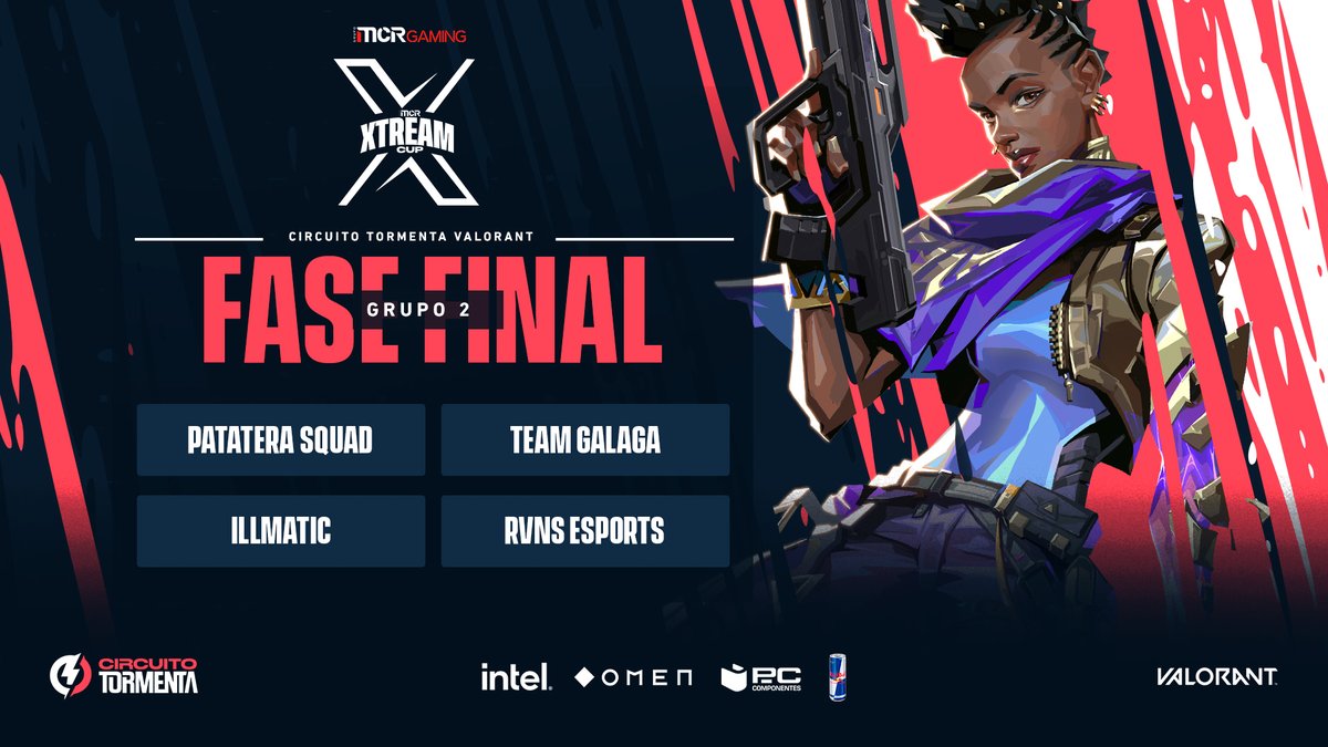 TormentaVALes's tweet photo. El segundo grupo en la fase final de #XTREAMCup de @MCRinfo estará formado por:

💥@PatateraSquad 
💥@TeamGalaga 
💥@illmaticval 
💥@RVNS_ESPORTS

Este grupo se jugará el día 1 de Junio. https://t.co/2ruTOAgySU