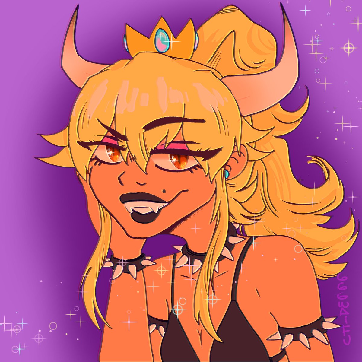 I love @kasumineechan 's bowsette cosplay so much!!!! I had to draw her . . #art #digitalart #anime #animegirl #bowsette #CLIPSTUDIOPAINT #cosplay #mario #nintendo #bowser