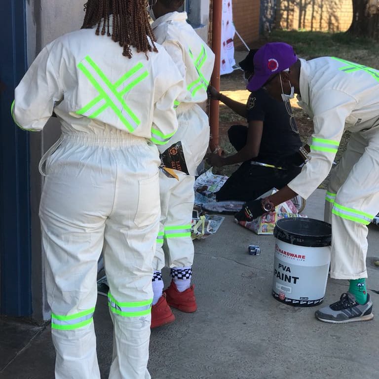 ActnowAfrica's tweet photo. Today was a very productive day at the Zemele school of the disabled , with the support of @stwtoken we managed to paint the school and give it a new look. 

#Actnow #Savetheworld https://t.co/gWDSUgYja6