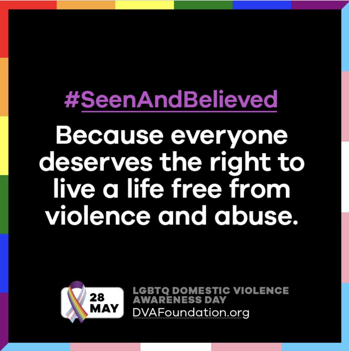 Today marks LGBTQ Domestic Violence Awareness Day - a day dedicated to visibility and awareness ❤️🧡💛💚💙💜 LGBTQ survivors, you are #SeenAndBelieved 

The Second Step is here for you! To learn more about our upcoming LGBTQ support groups, call our Community Team: (617) 965-3999