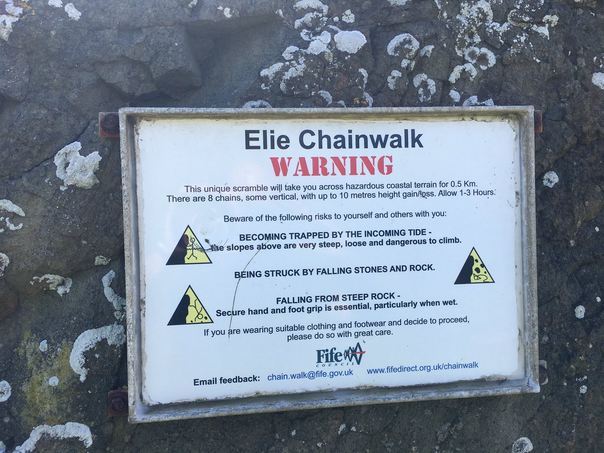 Bonxie67's tweet photo. On a past recommendation from @ajdinosaur271 we did the #ChainWalk as part of our walk along the #FifeCoastalPath. A few scary moments but great fun and an adventure! https://t.co/zQ2Qb5BUCw