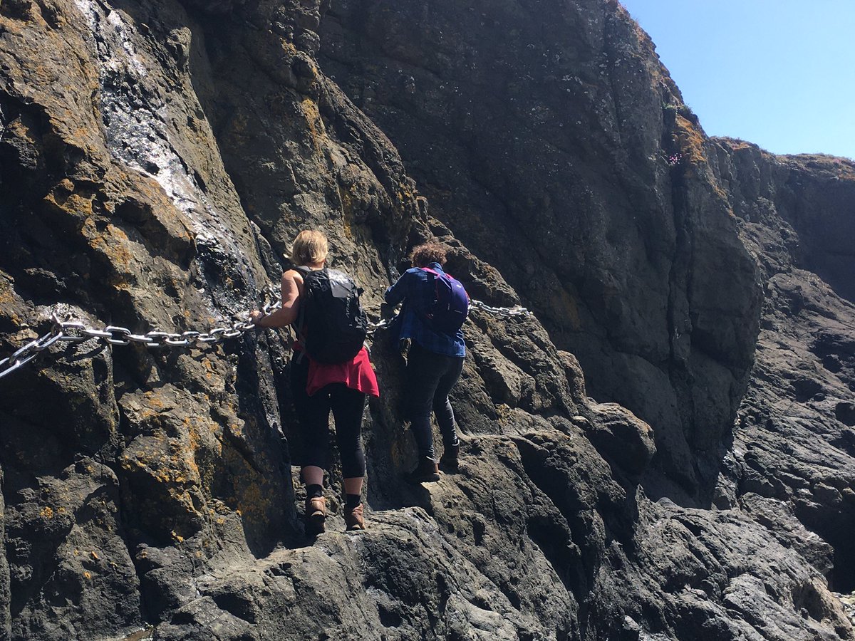 Bonxie67's tweet photo. On a past recommendation from @ajdinosaur271 we did the #ChainWalk as part of our walk along the #FifeCoastalPath. A few scary moments but great fun and an adventure! https://t.co/zQ2Qb5BUCw
