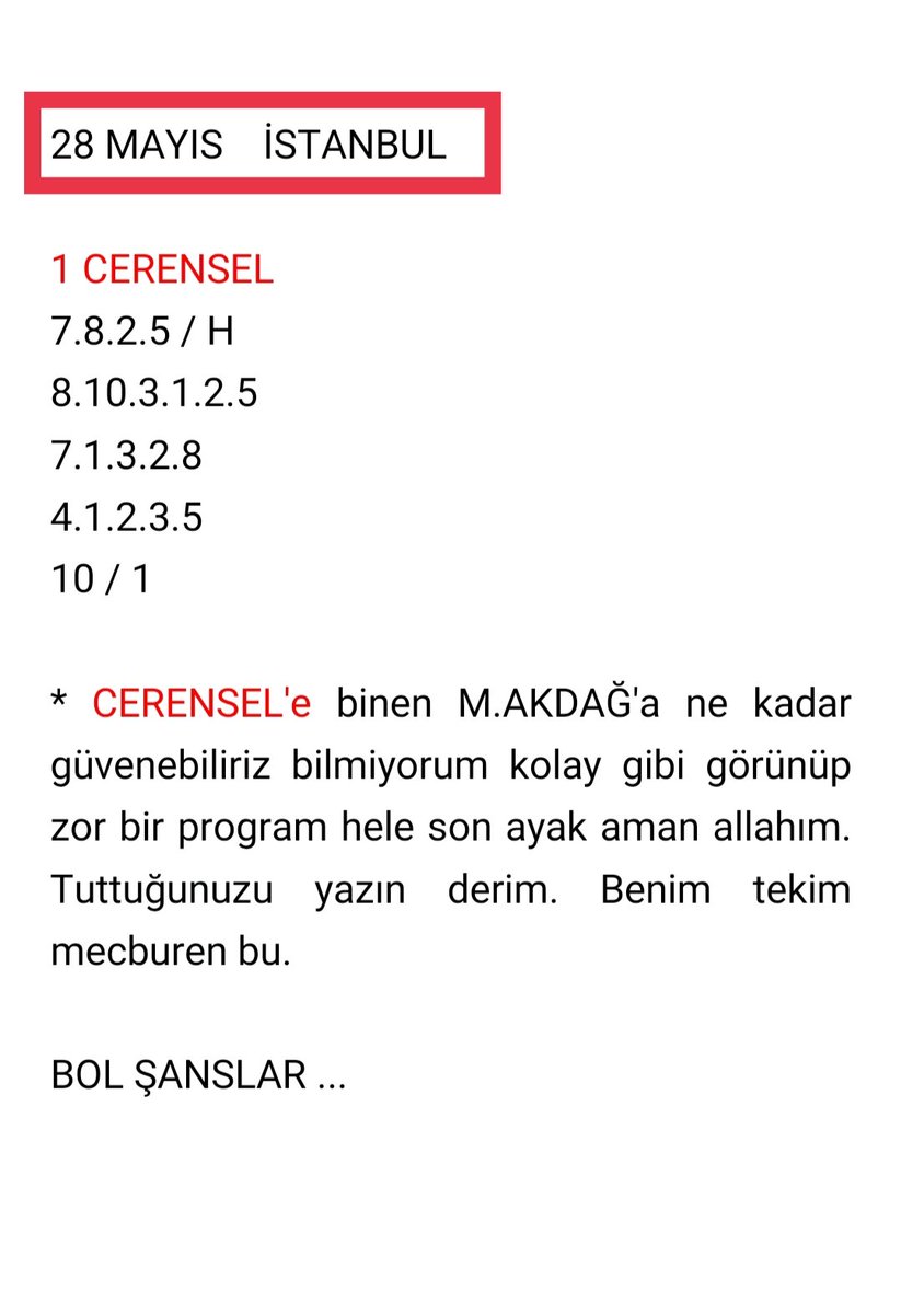 28 MAYIS  İSTANBUL