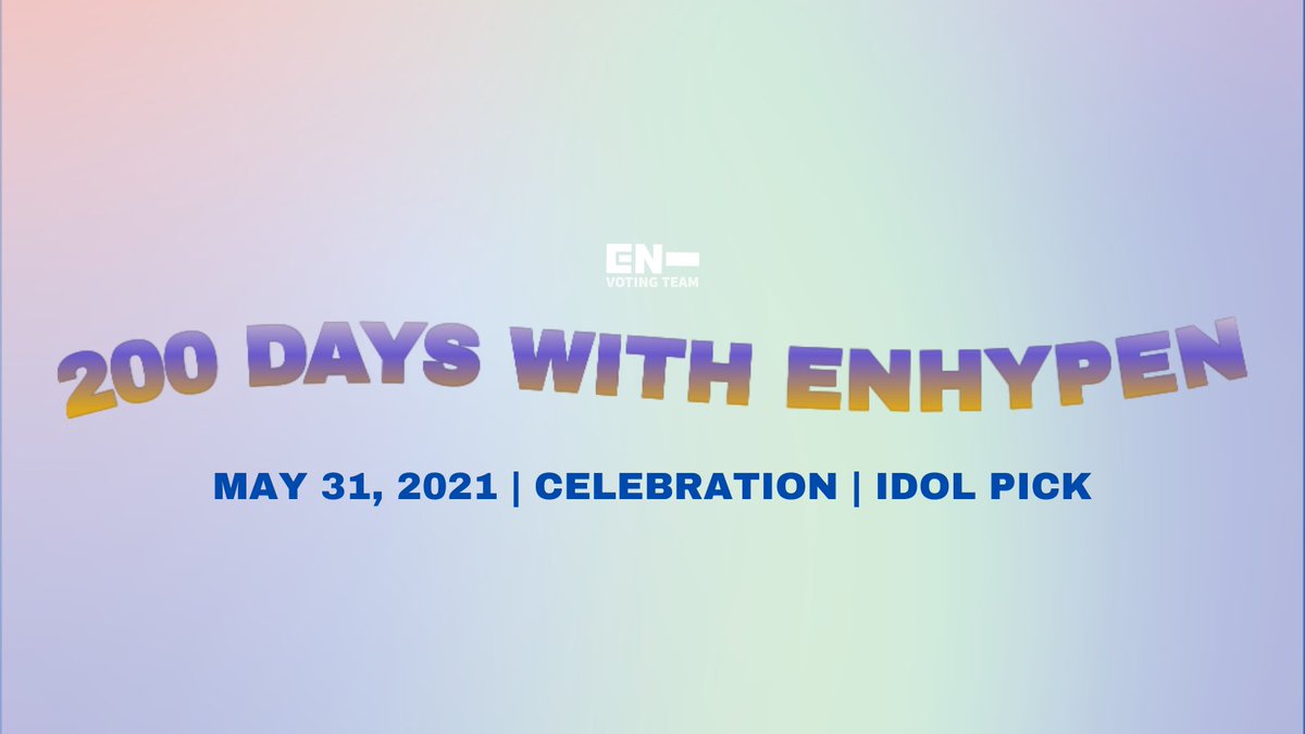 ENHYPENVT's tweet photo. A celebration for the upcoming 200 days of hardworks, love &amp; encouragements from ENHYPEN to ENGENEs. 🥳

@ENHYPEN_members @ENHYPEN https://t.co/sRhnNCljKj