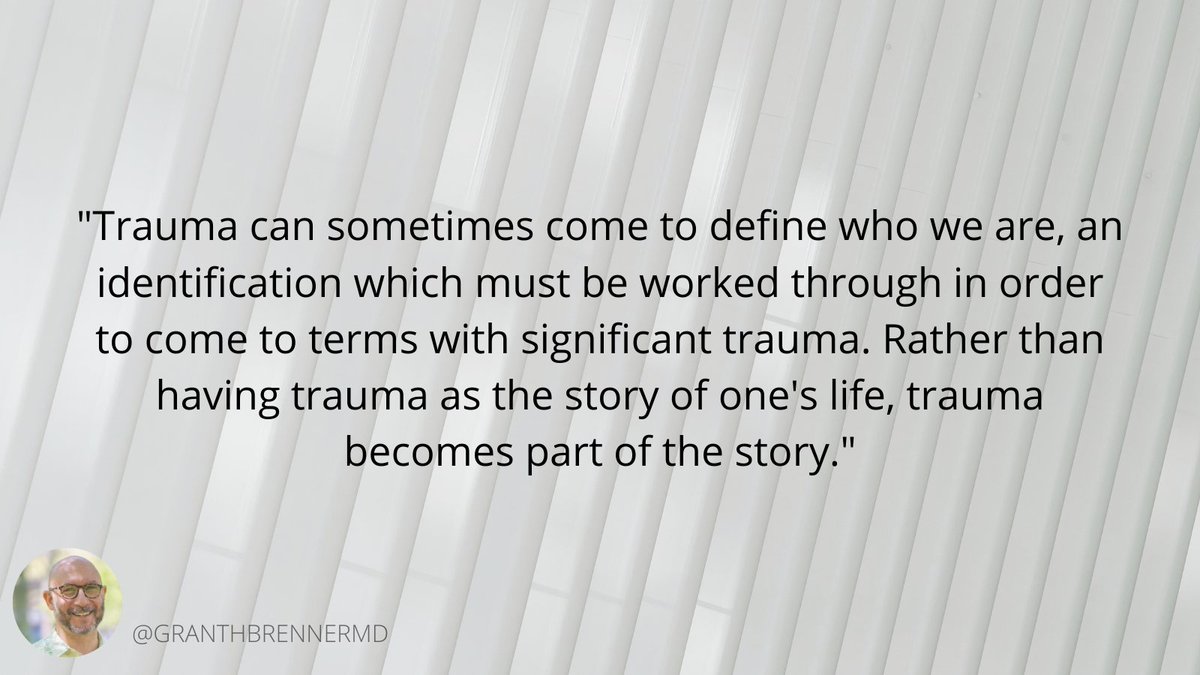 GrantHBrennerMD's tweet photo. Trauma doesn't have to be your defining factor, it could just be a part of who you are and a way to be stronger. #PTSD #mentalhealth #mentalhealthawareness #depression #anxiety #trauma #quote #quoteoftheday https://t.co/BfHrU0ZknM