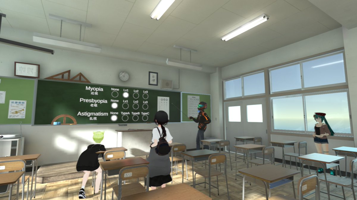 mototeitoku's tweet photo. #VRCMeetup に参加&amp;VoxelKeiさんの「NearSighted Classroom」へ！アクセシビリティって大事だわ！ https://t.co/ZAbZl8orCb