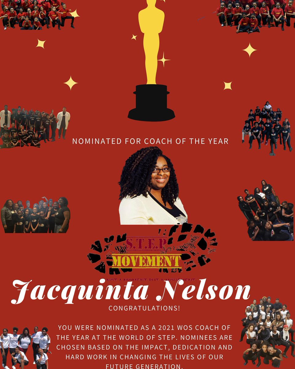 williamjewell's tweet photo. Jacquinta (Hammons) Nelson, '16, has been nominated by Step Movement as #WorldOfStep's Coach of the Year! #STEPMovement is an organization whose mission is to cultivate youth to express their passion for creativity, community, and collaboration through the art of stepping. ❤️🏆 https://t.co/FcVW5k64r6