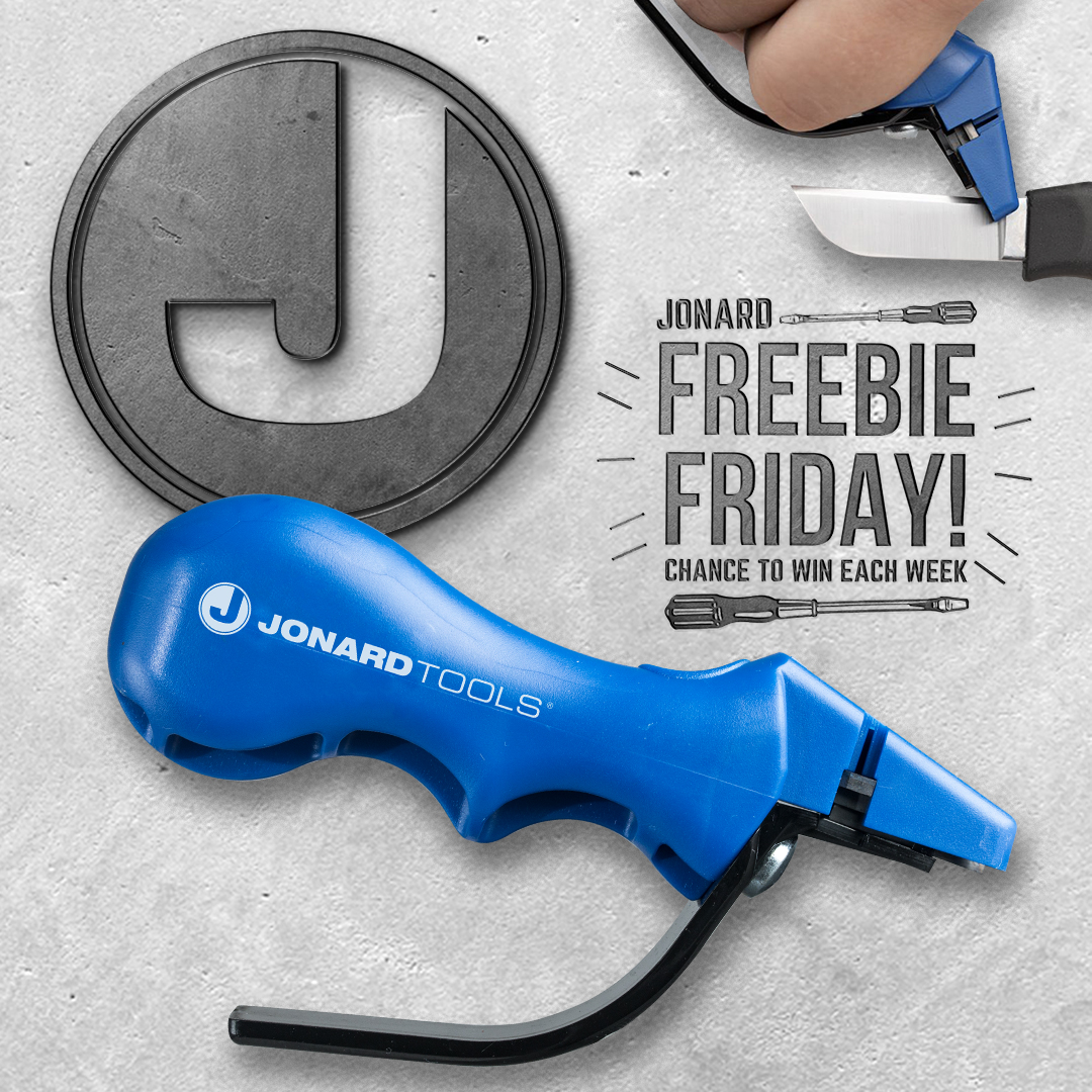 JonardTools's tweet photo. Win our #musthave lifetime warranty Knife and Scissor Sharpener (KSS1)!
Enter to win:
1️⃣ Follow us on Twitter
2️⃣ Like this post
3️⃣ Retweet this post
#JonardTools #Jonard #MadeForLife #Giveaway #FreebieFriday #FFContest #ToolAddict #ToolsForever # #DIYTools #ToolSharpener https://t.co/o5FXicotgy
