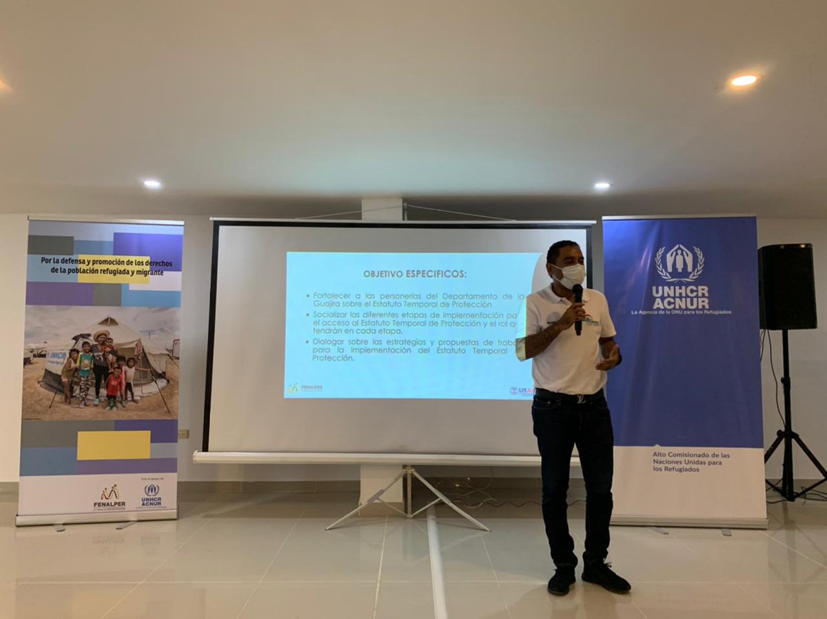 FenalperCo's tweet photo. #ProgramaDDHH| Nos encontramos en el Taller práctico sobre el Estatuto temporal de protección para migrantes Venezolanos, con personeros de La Guajira, en Riohacha. Con participación de @MigracionCol y @ACNURamericas
Con el apoyo de @USAID_Colombia https://t.co/HAd3nL4nQo
