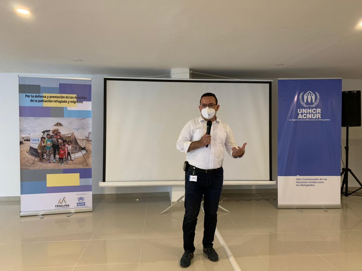FenalperCo's tweet photo. #ProgramaDDHH| Nos encontramos en el Taller práctico sobre el Estatuto temporal de protección para migrantes Venezolanos, con personeros de La Guajira, en Riohacha. Con participación de @MigracionCol y @ACNURamericas
Con el apoyo de @USAID_Colombia https://t.co/HAd3nL4nQo
