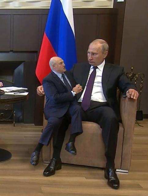 DarthPutinKGB's tweet photo. Meeting Lukashenka today to discuss Belarus sovereignty. https://t.co/cJhjd0ZnGn