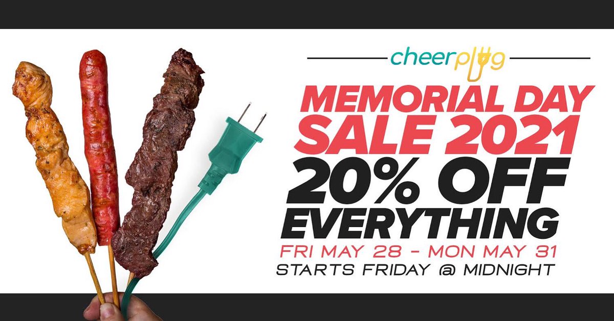 CheerPlug's tweet image. Memorial Day Sale 🇺🇸

Only at cheerplug.com ⚡️
