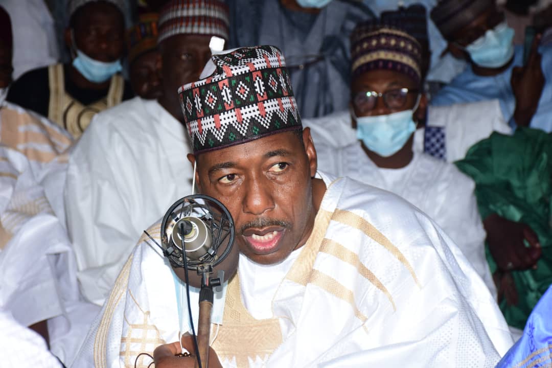 GovBorno's tweet photo. .@ProfZulum, @KashimSM serve as Walis at wedding of Borno SSG’s son, daughter.. https://t.co/YxOMhpzwqV https://t.co/b6II6MRclg