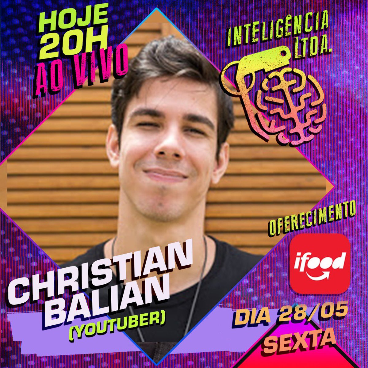 Inteligência Ltda. on X: Pessoal, a live de hoje vai ser top com o  @balianbr !!! Já ativa as notificações lá no !    / X