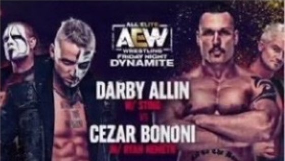 ScourgeVigo's tweet photo. Alright Wrestling Fans, its Friday (Not Wednesday) and you know what that means...
We got The Hoodlum Dardevil @DarbyAllin taking on the biggest wingman himself @CezarBononi_ and we can garuntee this one is a can't miss!
#AEWDynamite #Wingmen #Bononi #Nemeth #BCBA #Avalon https://t.co/TbnPpm9BNQ