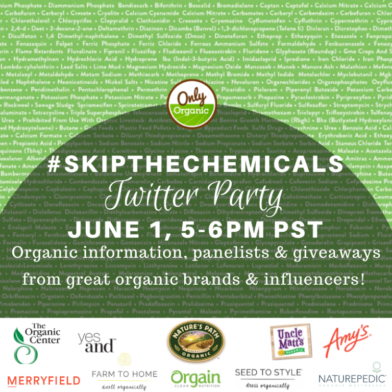 merryfieldxo's tweet photo. We can't wait for the #skipthechemicals Twitter Party! Join us along with other wonderful brands for what's sure to be a great conversation on organic. Hosted by @OnlyOrganic. https://t.co/ynPenqqYGq