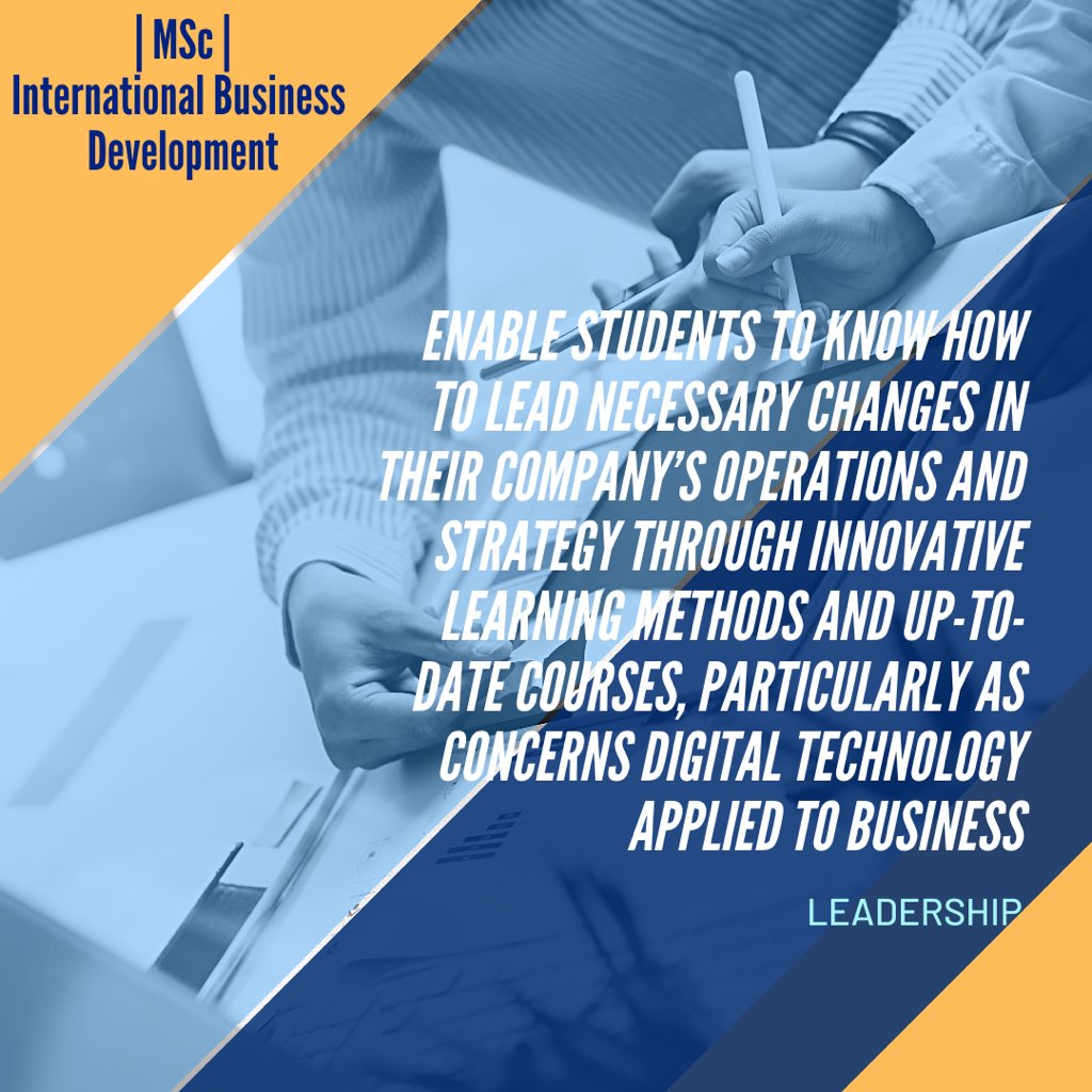 ebs_Paris's tweet photo. MSc | Le saviez-vous ? EBS Paris propose un MSc International Business Development pour tous ceux qui souhaitent évoluer dans le Management International ! 🌍
Pour candidater, rendez-vous directement sur : https://t.co/8myXEROmny 🌐
Join the #EBSParis #MSc #management #bac2021 https://t.co/Jtg2RjIci5