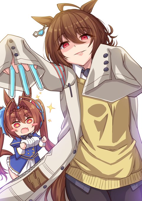 タキオンとダスカのらくがきをしました 