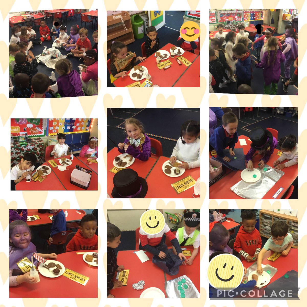 Year1HTPS's tweet photo. We had the best morning in Dosbarth Ogmore celebrating finally finishing our first @roald_dahl story. Can you guess which one it was?! π«π«π Smiles all round π₯° #HTPSLLC #roalddahl #lovereading #goldentickets @HTPSchool https://t.co/1iEB1A48rZ