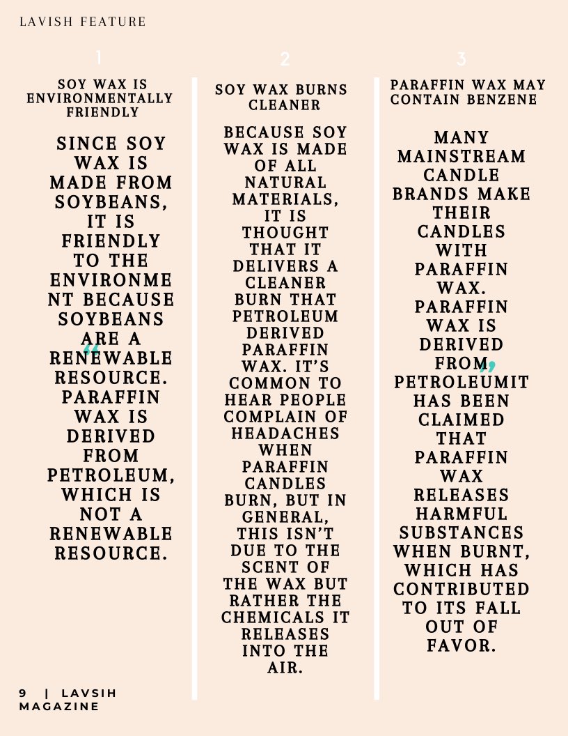 🔅 4 Reasons To Choose Soy Wax Over Paraffin Wax 🕯✨

🔅Soy Wax is non-toxic making it better both for the environment and your heart #lavishcare ✨🕯

.
.
.
#luxurycandles #etsycandles #candleshop #candlelover #candles #handpouredcandles #soywax #candleaddict #scentedsoycandles