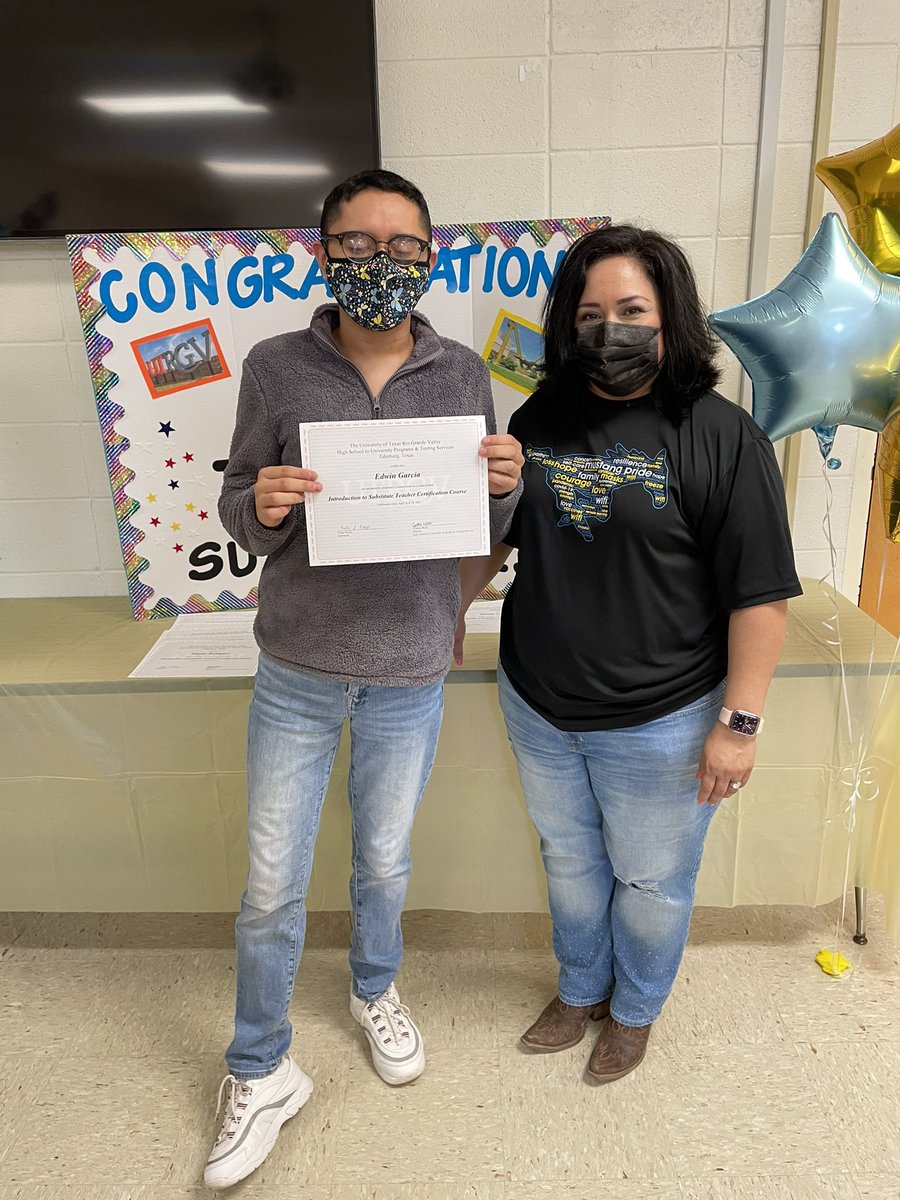Texas Substitute Certicate was earned by these students! <a href="/Pride_Mustangs/">Pedro Alvarez, Jr.</a> <a href="/BeccaBechtold/">Rebecca O. Bechtold</a> <a href="/ramjrcastillo/">Ramiro Castillo Jr.</a>