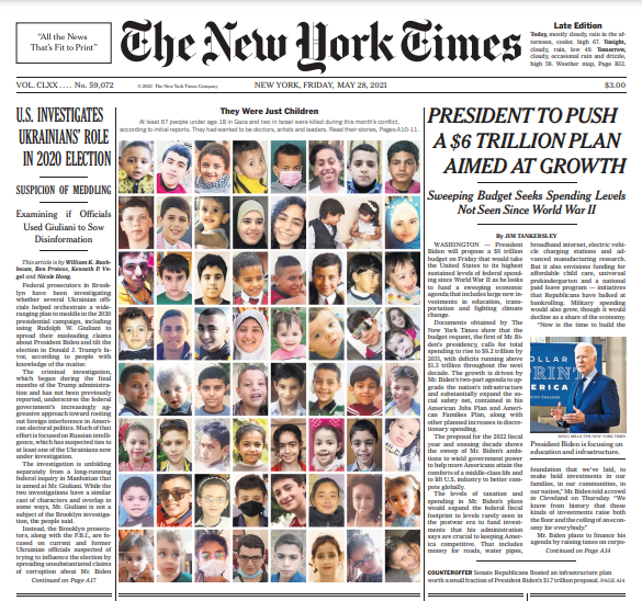 jstreetdotorg's tweet photo. Heart-stopping, heartbreaking cover of today's @nytimes. 

May their memories be a blessing -- and a call for all of us to act with urgency and determination to end this horrific cycle of injustice, retaliation and senseless violence. https://t.co/BsRNQkMDsC