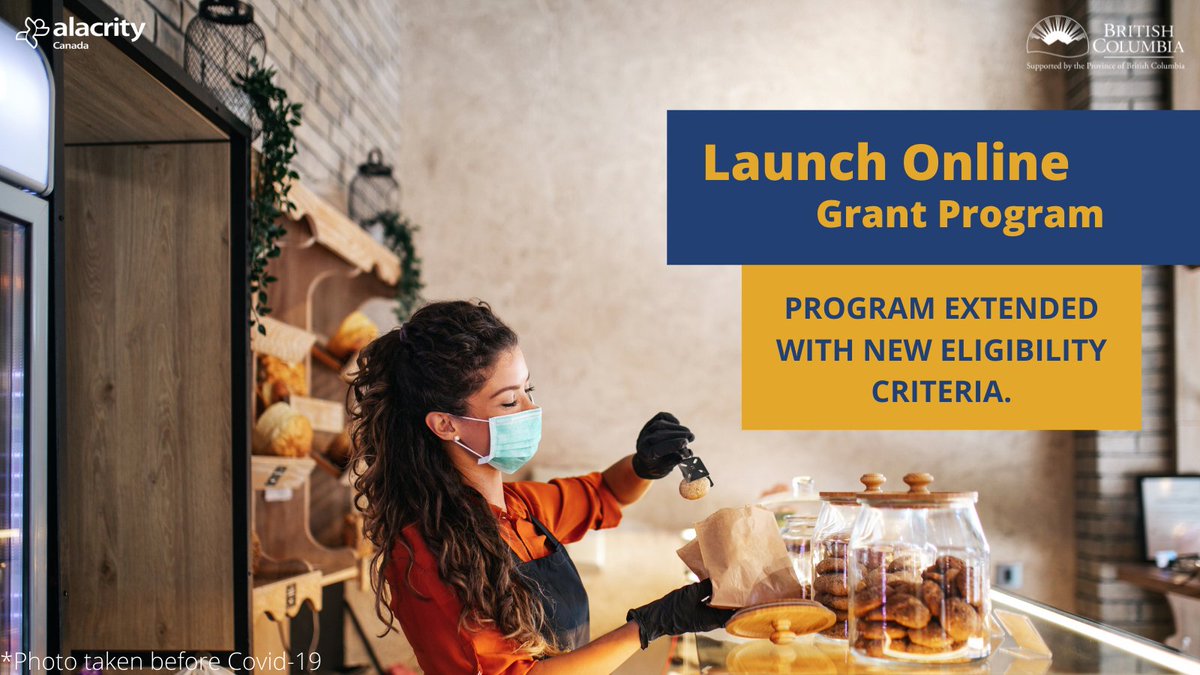 launchonline's tweet photo. Take action to attract more customers. Develop &amp; market your business online with
the help from the #LaunchOnlineGrantProgram! Find if you’re eligible and apply:
https://t.co/SRMFWv7Mf0 #RecoveryGrants #StrongerBC https://t.co/BKb7h1ZmWn
