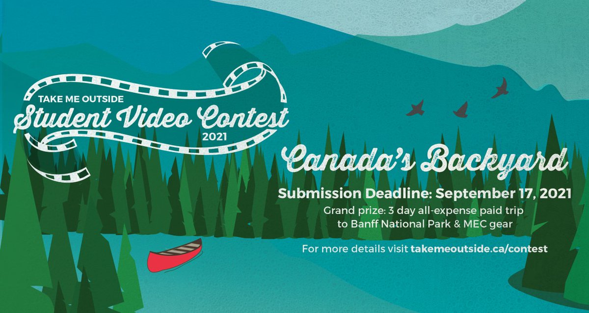 takemeoutside's tweet photo. Calling all #CanadianTeachers! DYK that you can participate in the #TMOStudentVideoContest as a class? Show us how you’re #FindingAdventures and exploring beyond the schoolyard fence! See more details on how to enter here: https://t.co/WhC0Vnj5EE https://t.co/tF5FZKJzNa
