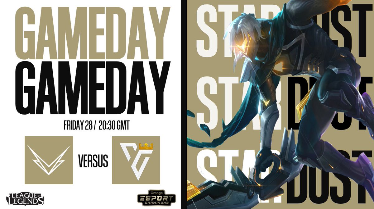 Stardust_SDG's tweet photo. Orange Esport Champions week 7

GAMEDAY - SDG  vs  VIC :

Today at 20:30 GMT, we will be  playing against Victorious Esports  in a bo1 league of legends game. 

Come cheer for us.

Stream link : https://t.co/c97YnJBg2C https://t.co/aZDdc4QNPo