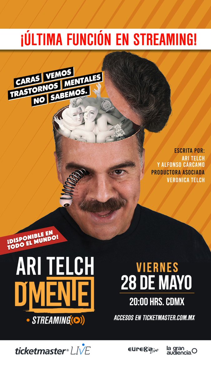 jesusodep's tweet photo. ¡HOY, HOY, HOY POR ÚLTIMA VEZ EN STREAMING D'MENTE!
No te pierdas esta divertida con @aritelch
a través de #TicketmasterLIVE en punto de las 20:00 hRS de la CDMX
¿Y tú estás D'Mente?
Adquiere tu acceso: https://t.co/TfDTQY63vh
Más Información en: https://t.co/KxY7E8Tr5W https://t.co/Bc874zq3fr