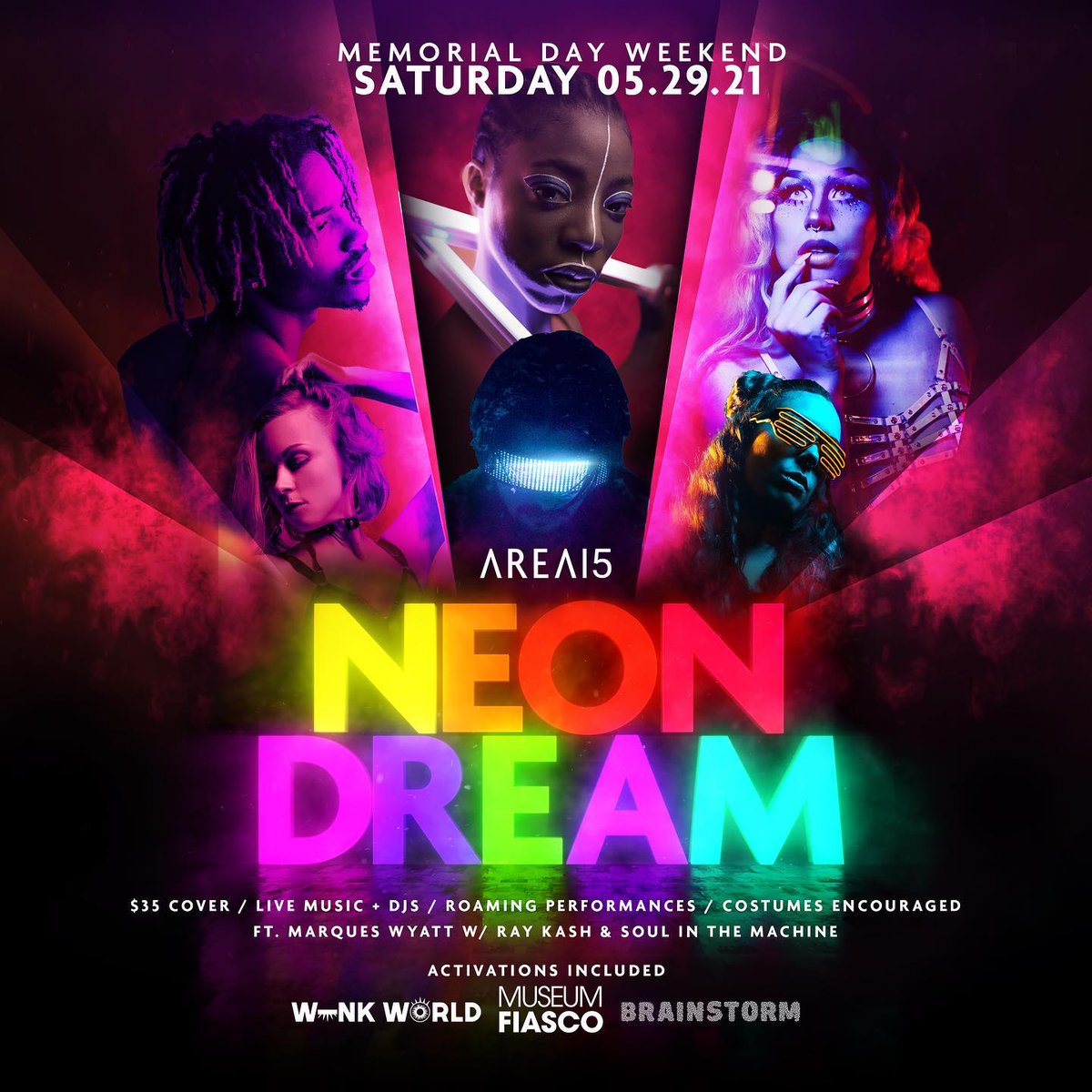 djbissen's tweet photo. If you're in Vegas this weekend, come see me with Soul in the Machine at @AREA15official  as part of their Neon Dream line-up. https://t.co/PLiMTqcRnl