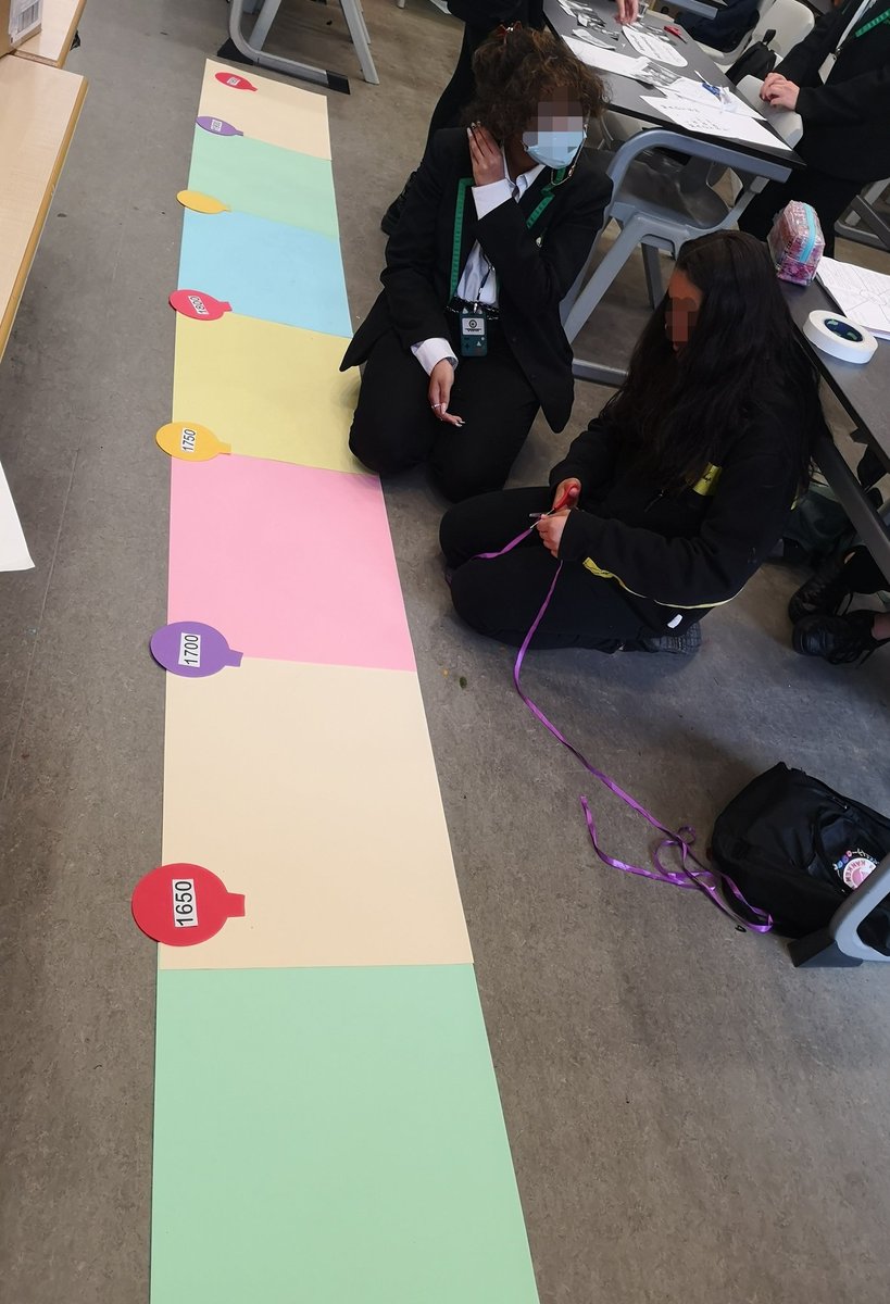 LisaClarkeMusic's tweet image. #GCSEMusicians @Levenshulmehigh collaborating to create a #timeline #revisiontool for key musical features in different eras of music. 🎶⏳⏰