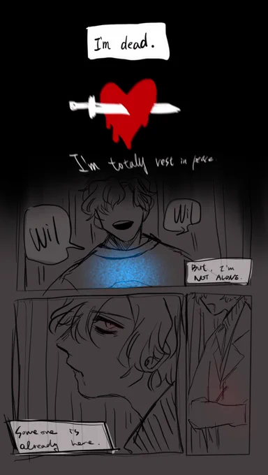 #wilbursootfanart #ghostburfanart 
⚠️It's not a happy story I think⚠️
This content just jump into my brain then I draw it.
A imagine story: Wilbur met Ghostbur before Ghostbur appear in Dream SMP.👻 