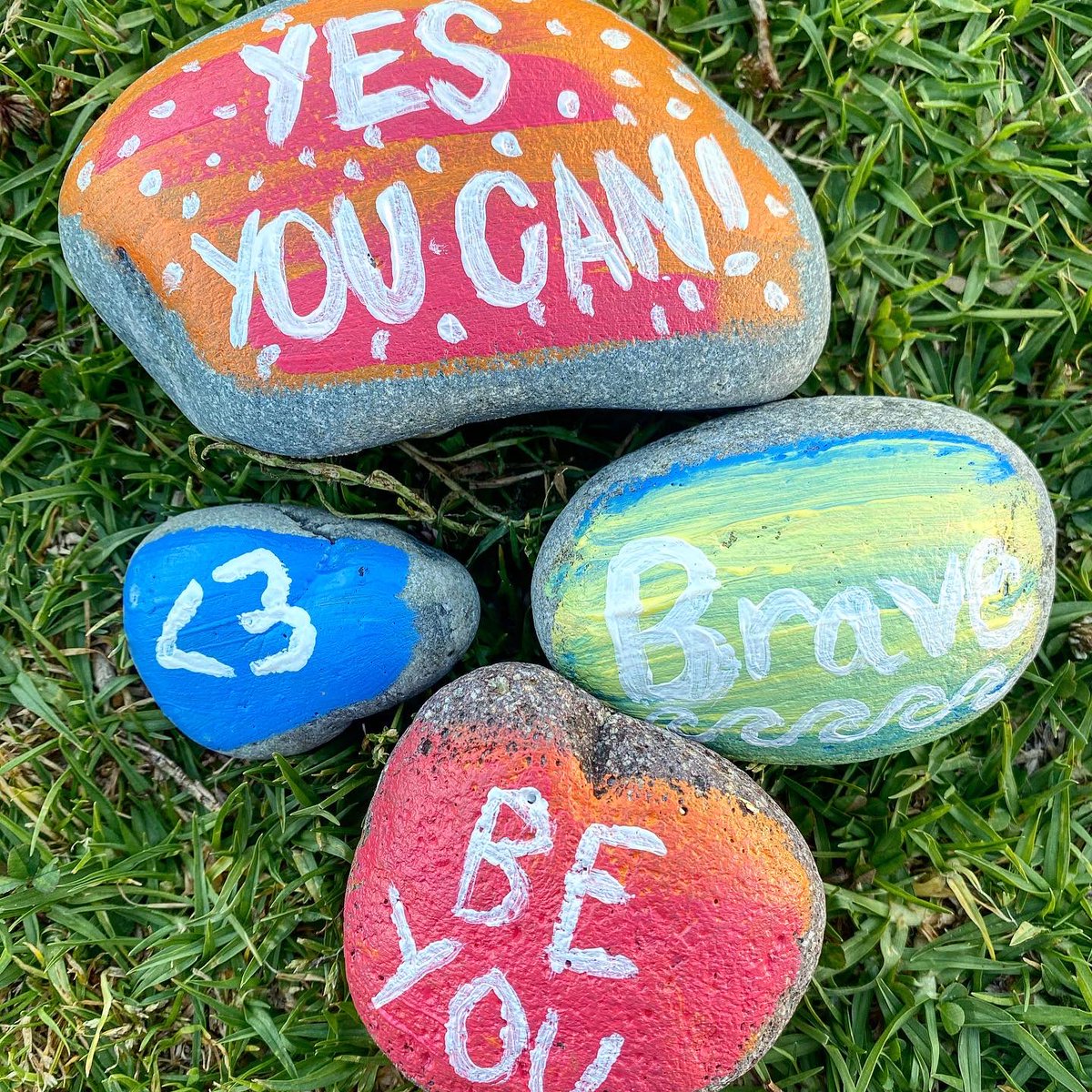 WomenofATTSoCal's tweet photo. In honor of #MentalHealthAwarenessMonth, we painted rocks for #WOAMA4Y.

-In January 2021, 41% of adults reported symptoms of anxiety and/or depressive disorder
-Upto 90% of those who get help are able to significantly reduce symptoms and improve their quality of life.
#NotAlone https://t.co/R5AoR8I7c4