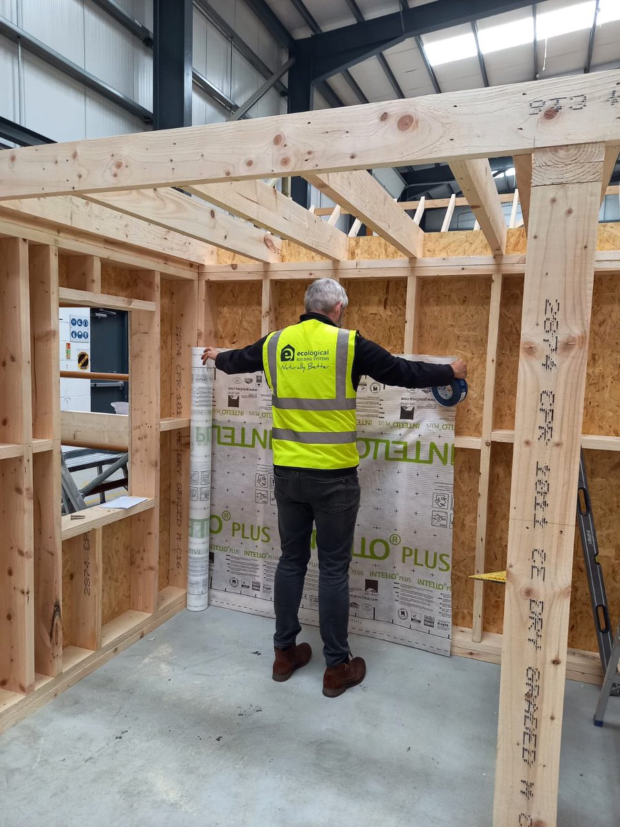 ecologicalbuild's tweet photo. Cronan from our technical team delivered @proclima #airtightness membranes tapes &amp; #Aerosana visconn airtight paint &amp; #Aerofixx applicator gun to @mountlucastc National #Construction Training Centre today. Looking forward to lots of #training #nzeb #passivhaus  #retrofit https://t.co/zn2hZUknYG