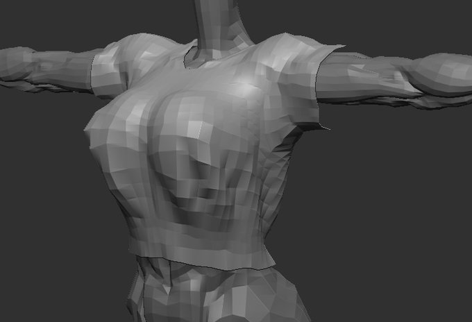Zbrushのクロスシミュレートすごい!!! 
