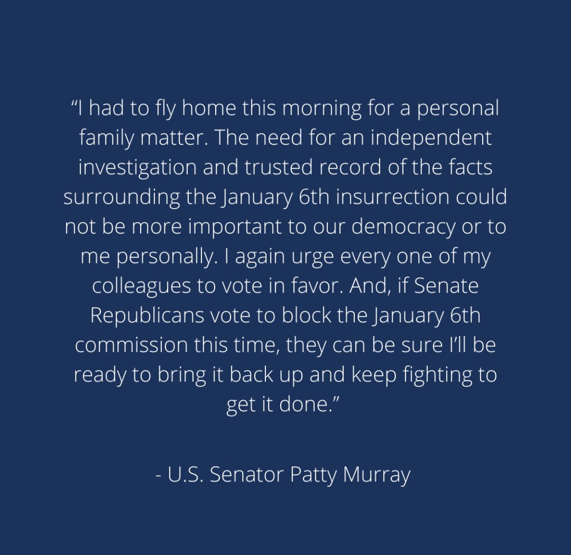 Senator Patty Murray tweet media