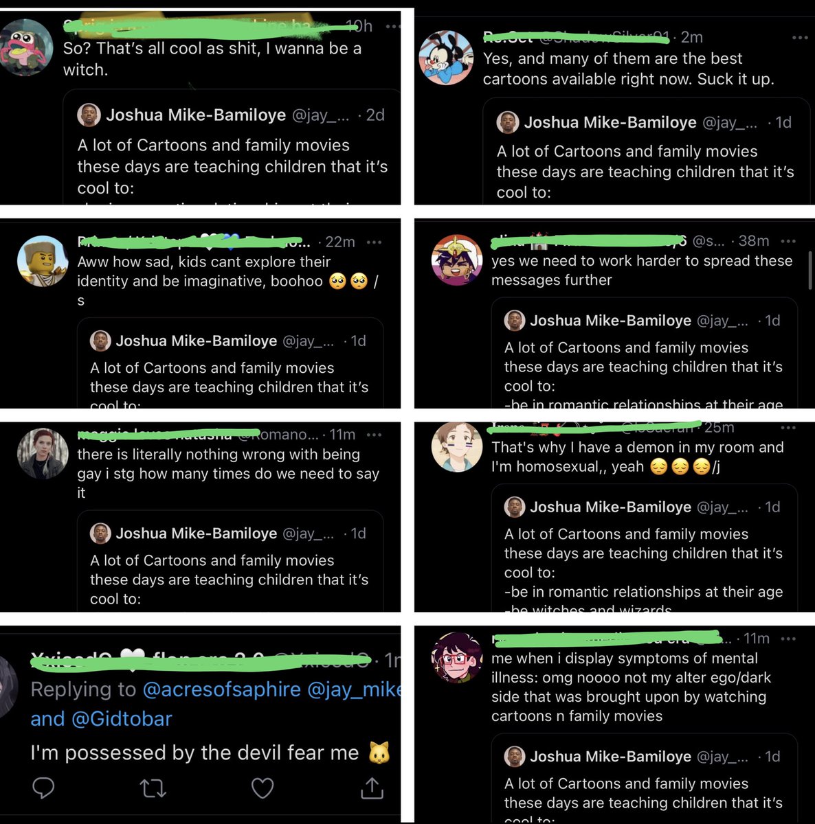 jay_mikee's tweet photo. Here’s how bad things have gotten especially among teenagers especially in foreign countries. Observe some of their replies to my previous tweet about the dangers some of these cartoon are exposing youngsters to. 
You may call their replies mere sarcasm, but it’s more than that. https://t.co/OIaHONLwYO