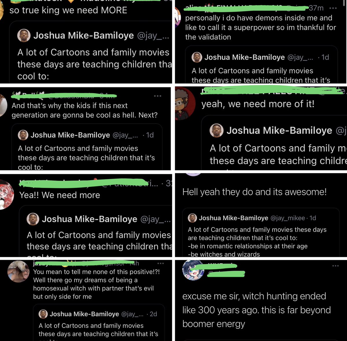 jay_mikee's tweet photo. Here’s how bad things have gotten especially among teenagers especially in foreign countries. Observe some of their replies to my previous tweet about the dangers some of these cartoon are exposing youngsters to. 
You may call their replies mere sarcasm, but it’s more than that. https://t.co/OIaHONLwYO