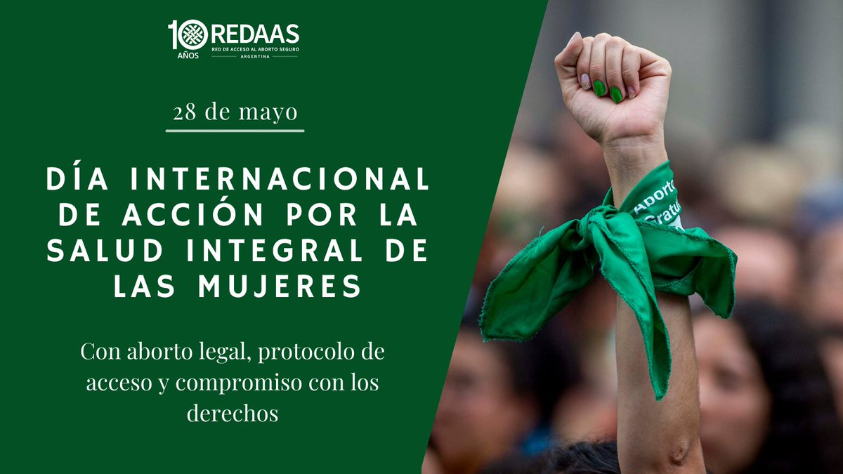 Redaas_Arg's tweet photo. 💚#28DeMayo: Día Internacional de Acción por la #SaludIntegralDeLasMujeres
Esta fecha fue establecida en 1988 como recordatorio para abordar las múltiples causas de enfermedad y muerte que afectan a las mujeres y trabajar en favor de su atención, prevención y tratamiento. https://t.co/4CVmz96EXa