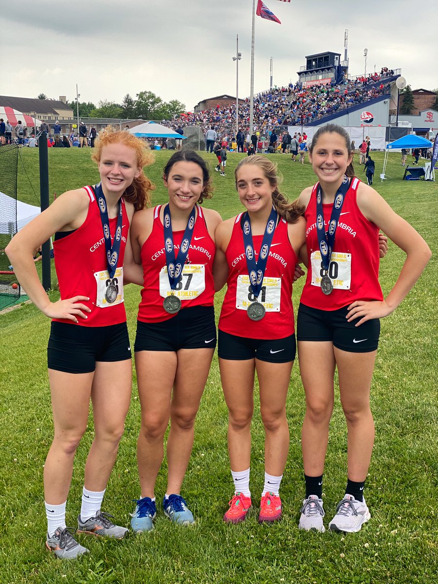 Randy Wilson (@rdubxc) on Twitter photo Central Cambria Girls Track & Field @ PIAA AA State Championships - 2021 4x800
Relay Silver Medalists! <a href="/FaithWi42987911/">Faith Wilson</a> <a href="/stella_kuntz_/">Stella Kuntz</a> <a href="/abbiegeorge52/">Abbie George</a> <a href="/abby_walwroo/">αвву ωαℓωяσ</a>
#HARDCOREALLCAPSALLTHETIME Central Cambria Girls Track & Field @ PIAA AA State Championships - 2021 4x800
Relay Silver Medalists! <a href="/FaithWi42987911/">Faith Wilson</a> <a href="/stella_kuntz_/">Stella Kuntz</a> <a href="/abbiegeorge52/">Abbie George</a> <a href="/abby_walwroo/">αвву ωαℓωяσ</a>
#HARDCOREALLCAPSALLTHETIME