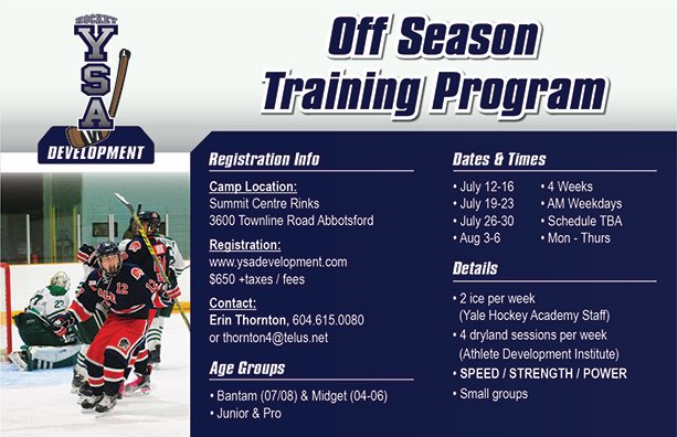 YHA_Lions's tweet photo. YSA DEVELOPMENT ~ OFF SEASON TRAINING PROGRAM 💥

5 spots left in the Bantam &amp; Midget Program. Don’t miss out, register today!

The Off-Season Training Program will provide athletes with increased SPEED / STRENGTH / POWER for the upcoming hockey season. 

Details ⬇️ https://t.co/lIevcxEaFS