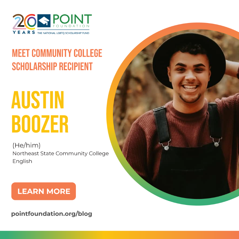 PointFoundation's tweet photo. "Your voice needs to be heard by others so that they can gain the same confidence."

Learn more about #PointCommunityCollege Scholarship recipient Austin Boozer in the latest Meet The Scholar series ▶️ https://t.co/lMXkceobuL
