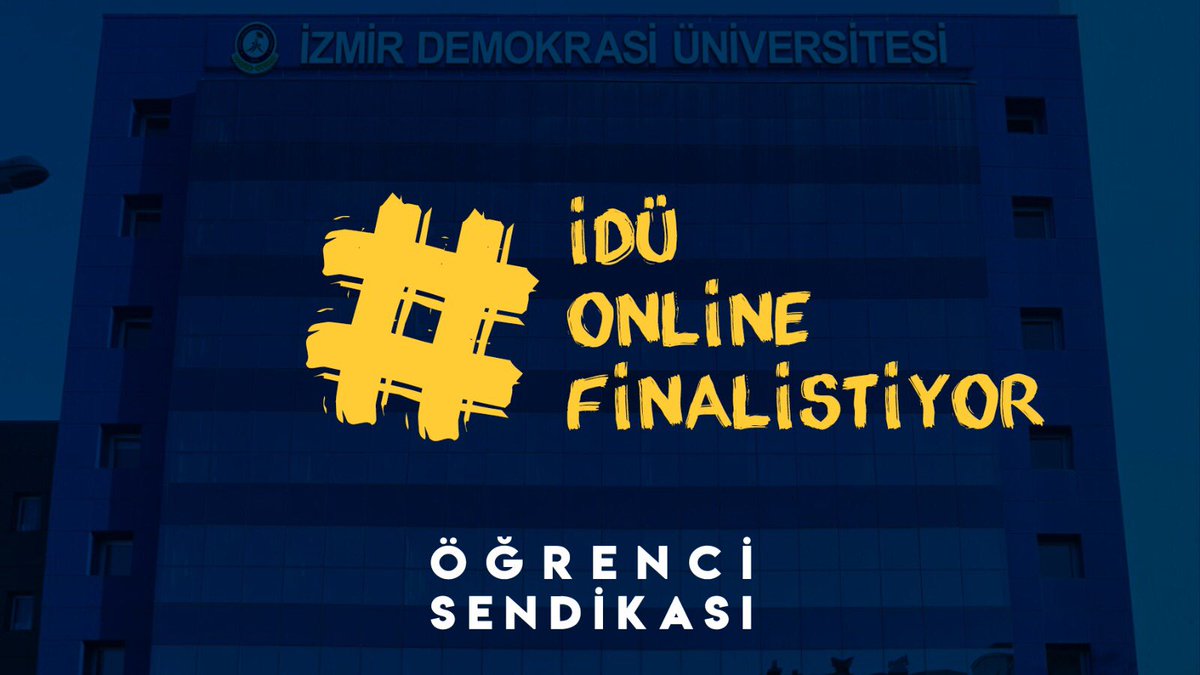 İzmir Demokrasi Üniversitesi öğrencileri yüz yüze yapılma kararı alınan final sınavlarına itiraz ediyor.

Pandemi koşullarında yüz yüze sınav hayatımızı tehlikeye atmaktır. Sağlığımızdan da geleceğimizden de vazgeçmiyoruz. #idüonlinefinalistiyor